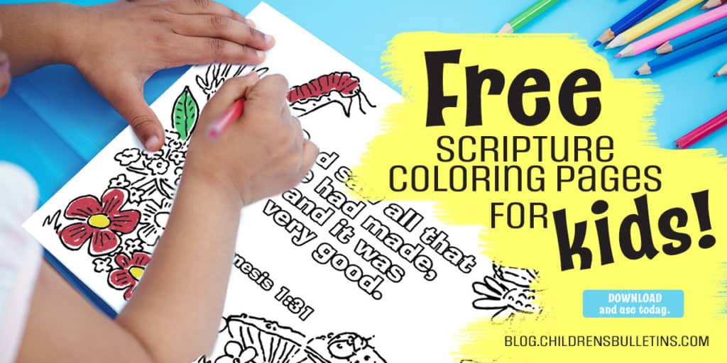 Free Scripture Coloring Pages For Kids Hero Image