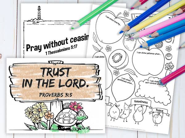 Free Scripture Coloring Pages For Kids Samples Image