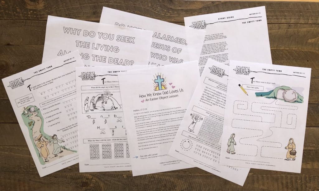 Childrens Worship Bulletins Easter Printable Kit