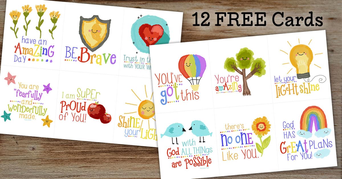 Free Printable Encouragement Cards To Color