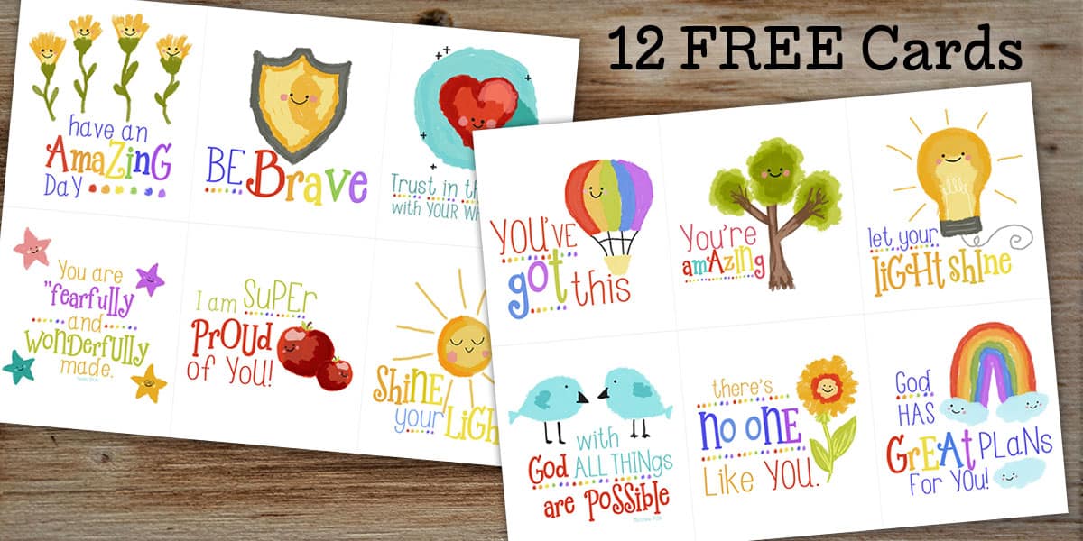Free Printable Encouragement Cards For Kids Hero Image