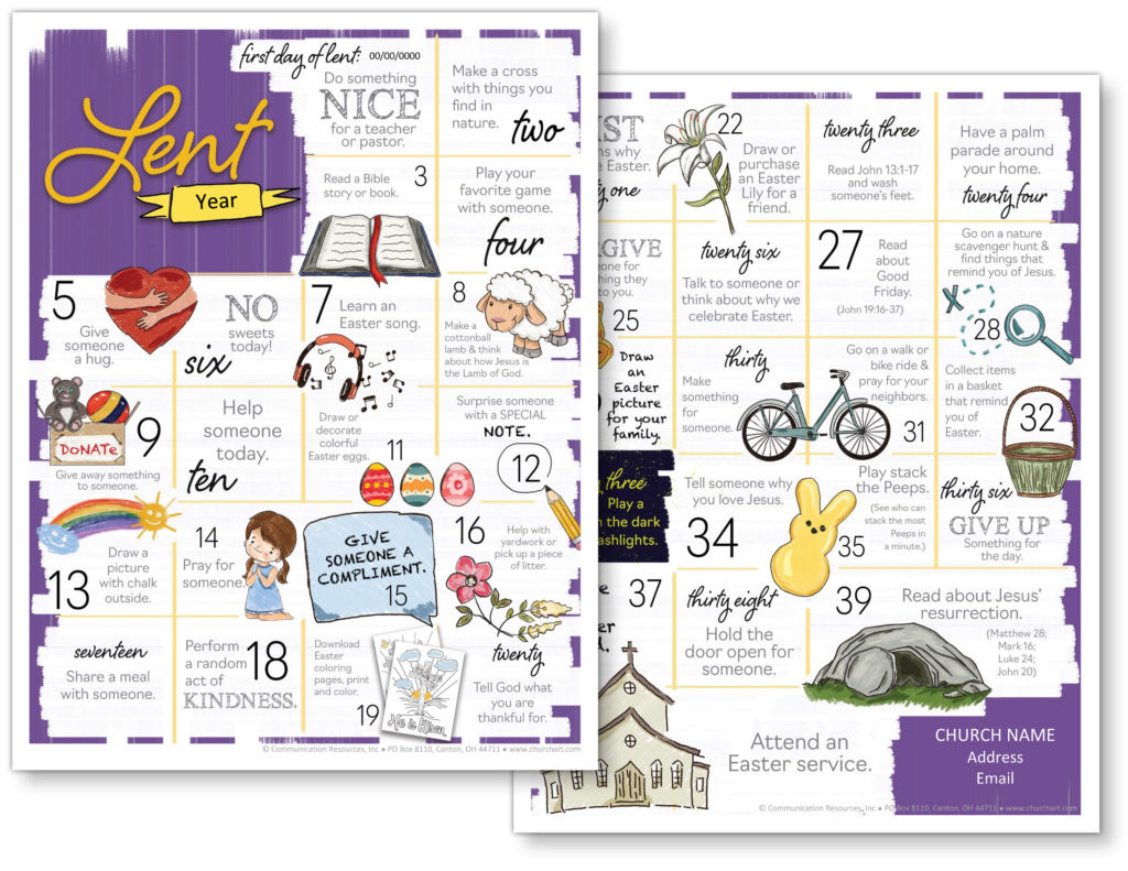 Photo of the Lent Activity Calendar Printable 