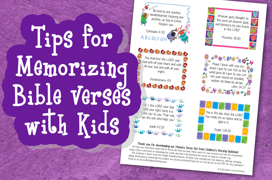 Memorizing Bible Verses with Kids | Worship Bulletins