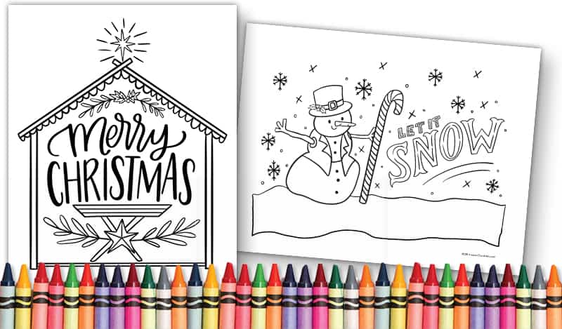 Examples of Christmas Coloring Pages