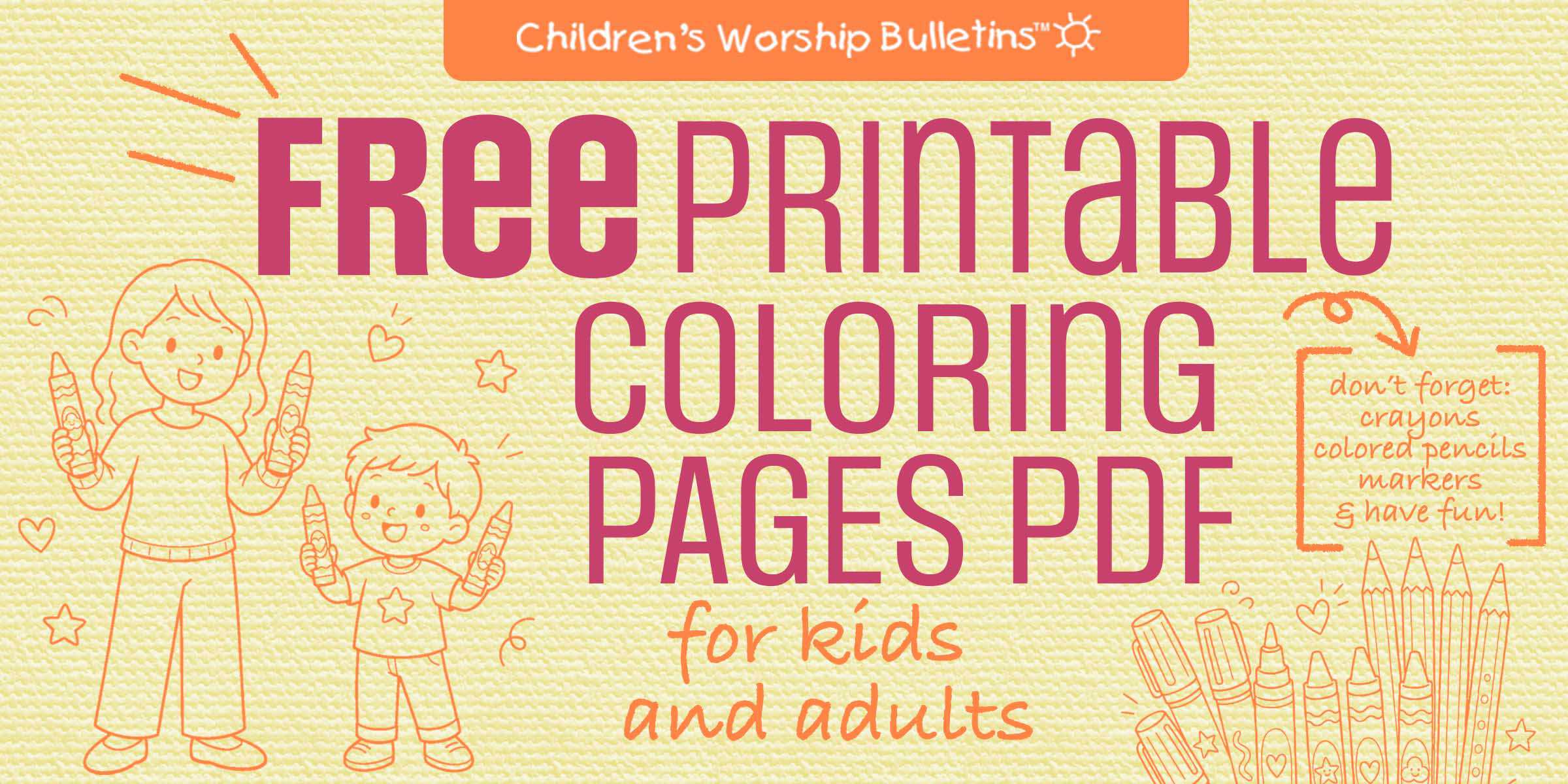 Free printable coloring pages PDF for kids and adults