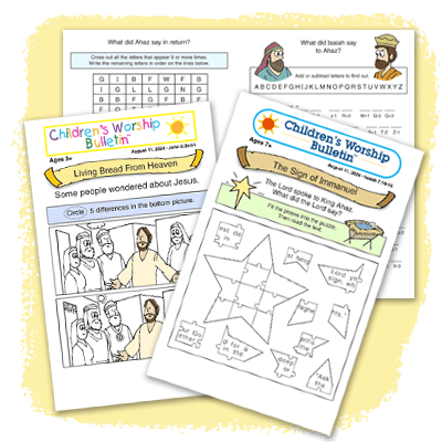 Childrens Bulletins About Jesus