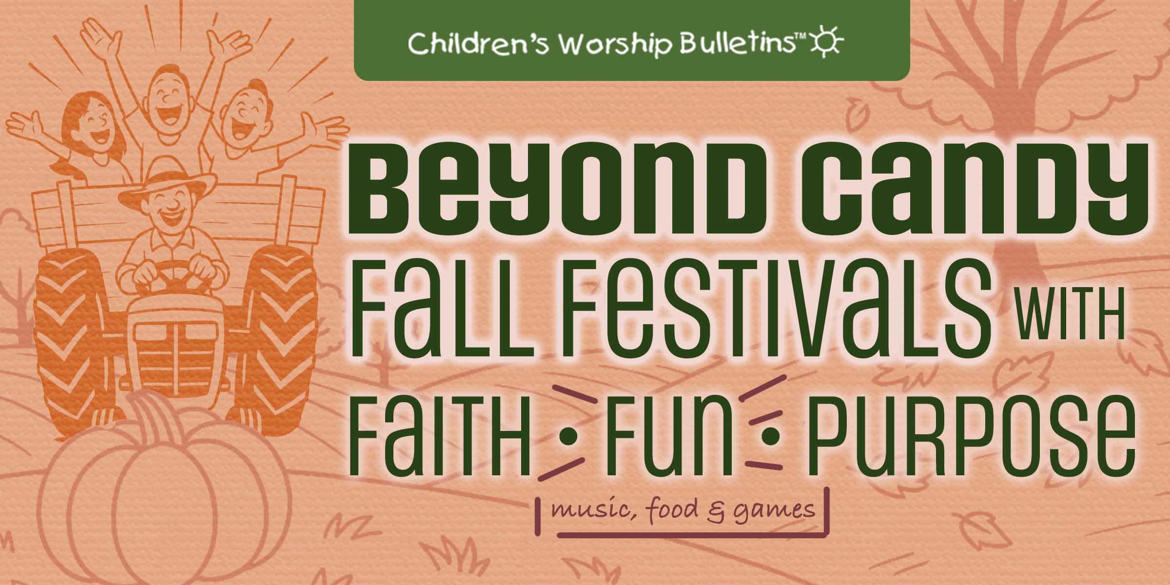 Children receiving Scripture cards at a church fall festival.